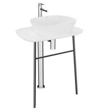 freestanding Unitate de baza lavoar baie, 70cm, inalt, alb mat   64055