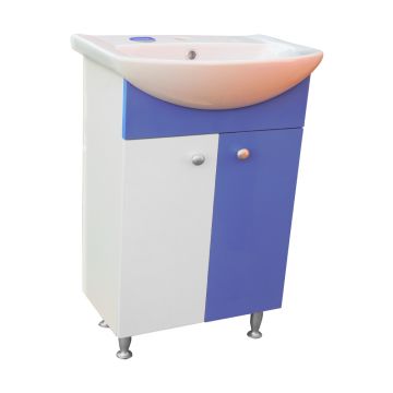 Masca chiuveta / lavoar baie Selena  60 cm  alb-cobalt