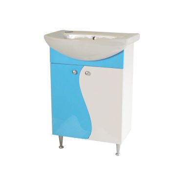 Masca chiuveta / lavoar baie Selena  din MDF  60 cm  alb-bleu