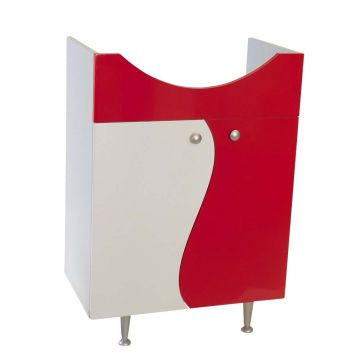 Masca chiuveta / lavoar baie Selena  din MDF  70 cm  alb-rosu