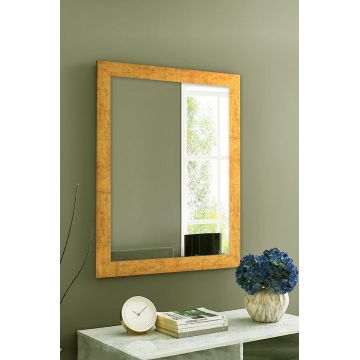 Oglinda decorativa, Leona, Framed, 40x55 cm, Plastic, Auriu