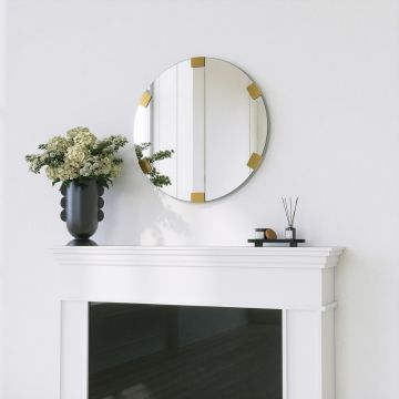 Oglinda decorativa, Neostill, Chakra, Metal, Auriu