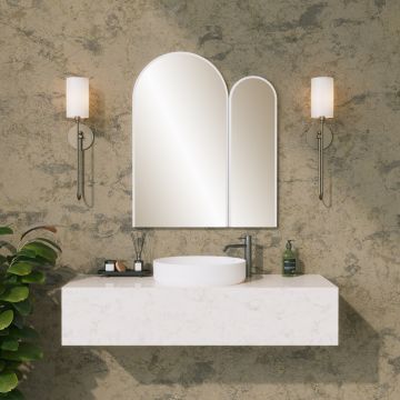 Oglinda decorativa, Neostill, Classe Mirror, MDF , Alb
