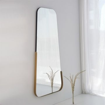 Oglinda decorativa, Neostill, Smooth, 60x130 cm, MDF , Auriu