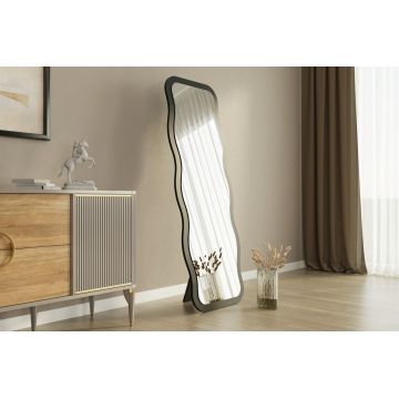 Oglinda decorativa, Siam, Aror, 50x160x2 cm, MDF , Negru