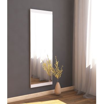 Oglinda decorativa, Siam, Azus, 40x120x2 cm, MDF , Alb