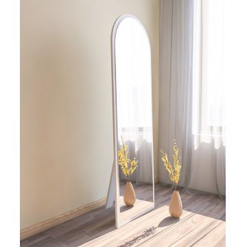 Oglinda decorativa, Siam, Emma, 50x160x2 cm, MDF , Alb