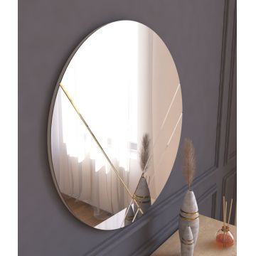 Oglinda decorativa, Siam, Lopi, 60x60x2 cm, MDF , Alb