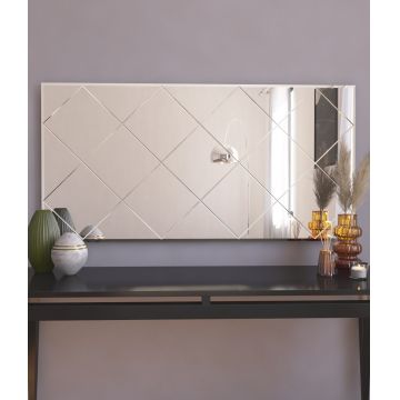 Oglinda decorativa, Siam, Mofo, 60x120x2 cm, MDF , Alb