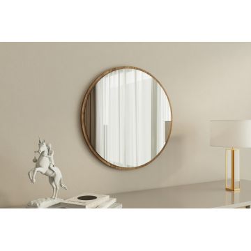 Oglinda decorativa, Siam, Ozze, 60x60x2 cm, MDF , Maro