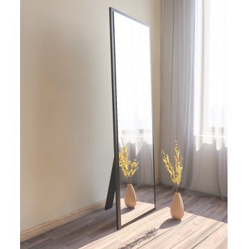 Oglinda decorativa, Siam, Tessa, 50x160x2 cm, MDF , Negru