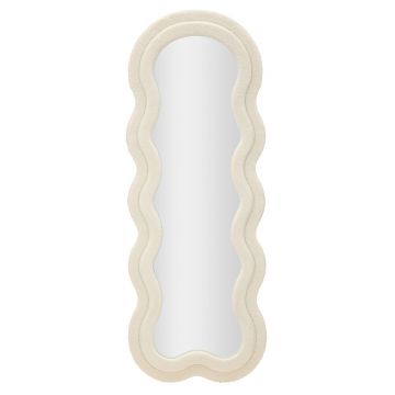 Oglinda decorativa Teddy, Mauro Ferretti, 40x160 cm, MDF/poliester, crem