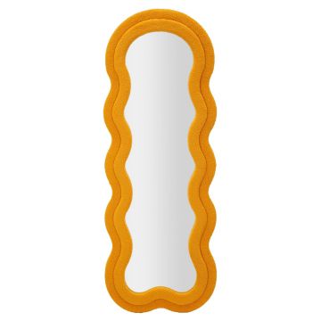 Oglinda decorativa Teddy, Mauro Ferretti, 40x160 cm, MDF/poliester, galben mustar