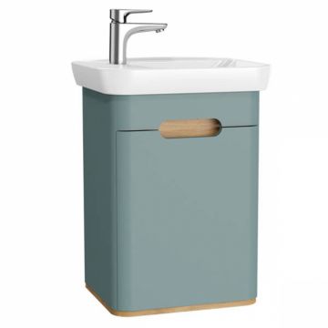 Unitate de baza lavoar baie 50cm cu usi, fara legs, mat fjord green, stanga   65868