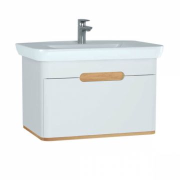 Unitate de baza lavoar baie 80cm, cu 1 drawer, fara legs, alb mat   60813