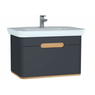 Unitate de baza lavoar baie 80cm, cu 1 drawer, fara legs, mat anthracite   60819