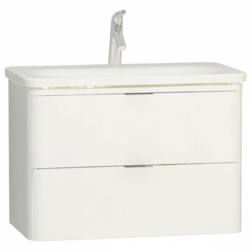Unitate de baza lavoar baie 80cm, cu 2 drawers, alb inalt gloss   56441