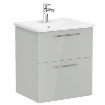 Unitate de baza lavoar baie, cu doua sertare 60cm inalt gloss pearl grey, cu angular lavoar   chiuveta baie   66298
