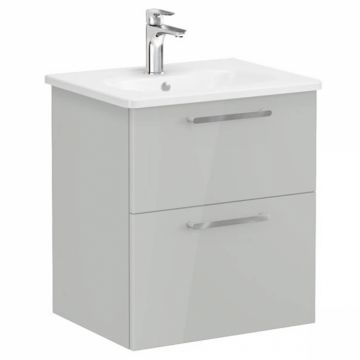 Unitate de baza lavoar baie, cu doua sertare 60cm inalt gloss pearl grey, cu rounded lavoar   chiuveta baie   66299