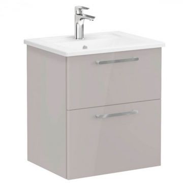 Unitate de baza lavoar baie, cu doua sertare 60cm inalt gloss sahara beige, cu angular lavoar   chiuveta baie   66296