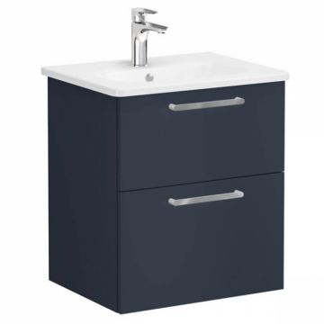Unitate de baza lavoar baie, cu doua sertare 60cm mat dark albastru, cu rounded lavoar   chiuveta baie   68273