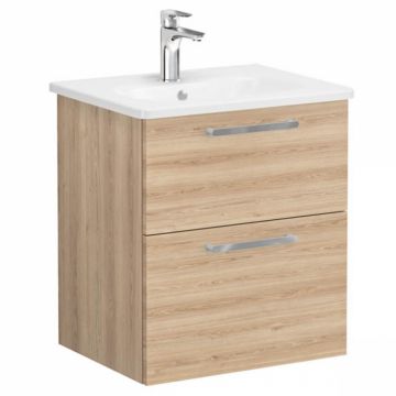 Unitate de baza lavoar baie, cu doua sertare 60cm natural oak, cu rounded lavoar   chiuveta baie   66291