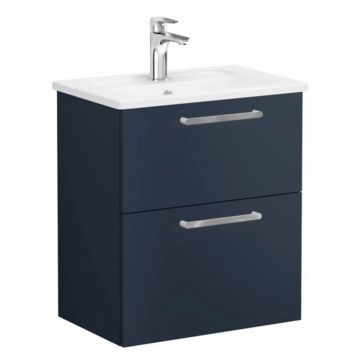 Unitate de baza lavoar baie, cu doua sertare, compact 60cm mat dark albastru, cu angular lavoar   chiuveta baie   68096
