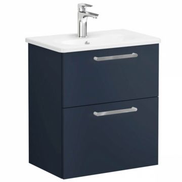 Unitate de baza lavoar baie, cu doua sertare, compact 60cm mat dark albastru, cu rounded lavoar   chiuveta baie   68106