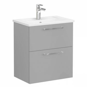 Unitate de baza lavoar baie, cu doua sertare, compact 60cm mat rock grey, cu angular lavoar   chiuveta baie   68094