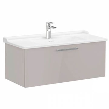 Unitate de baza lavoar baie, cu un sertar 100cm, inalt gloss sahara beige, cu classical lavoar   chiuveta baie   68261