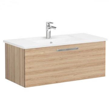 Unitate de baza lavoar baie, cu un sertar 100cm, natural oak, cu angular lavoar   chiuveta baie   68245