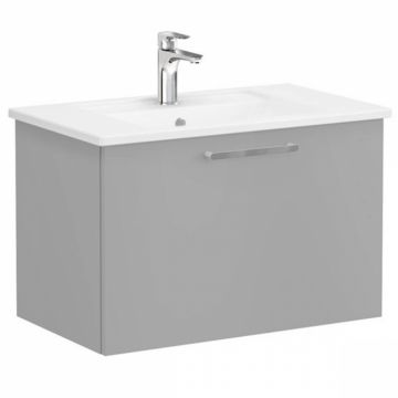 Unitate de baza lavoar baie, cu un sertar 80cm, mat rock grey, cu angular lavoar   chiuveta baie   68220