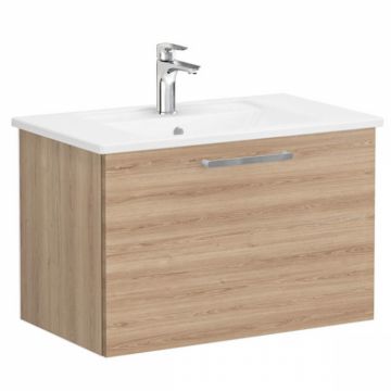 Unitate de baza lavoar baie, cu un sertar 80cm, natural oak, cu angular lavoar   chiuveta baie   66422
