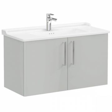 Unitate de baza lavoar baie, cu usi 100cm, inalt gloss pearl grey, cu classical lavoar   chiuveta baie   68175