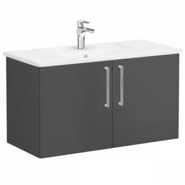 Unitate de baza lavoar baie, cu usi 100cm, mat storm grey, cu angular lavoar   chiuveta baie   68167