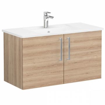 Unitate de baza lavoar baie, cu usi 100cm, natural oak, cu angular lavoar   chiuveta baie   66314
