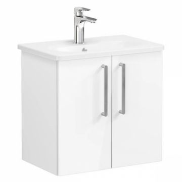 Unitate de baza lavoar baie, cu usi 60cm compact, inalt gloss alb, cu rounded lavoar   chiuveta baie   66367