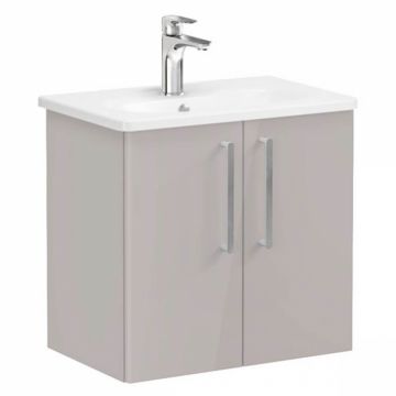 Unitate de baza lavoar baie, cu usi 60cm compact, inalt gloss sahara beige, cu rounded lavoar   chiuveta baie   66369