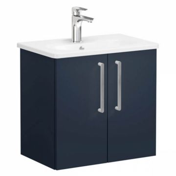 Unitate de baza lavoar baie, cu usi 60cm compact, mat dark albastru, cu rounded lavoar   chiuveta baie   68080