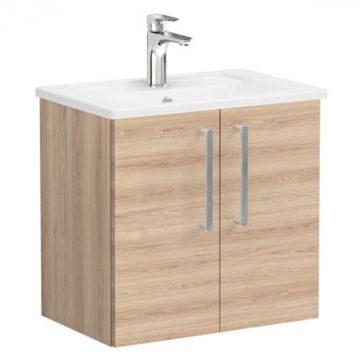 Unitate de baza lavoar baie, cu usi 60cm compact, natural oak, cu angular lavoar   chiuveta baie   66362