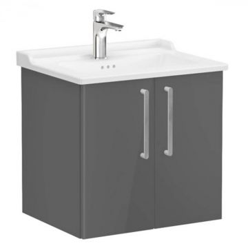 Unitate de baza lavoar baie, cu usi 60cm inalt gloss anthracite, cu classical lavoar   chiuveta baie   68140