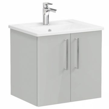 Unitate de baza lavoar baie, cu usi 60cm inalt gloss pearl grey, cu angular lavoar   chiuveta baie   66358