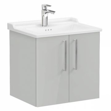 Unitate de baza lavoar baie, cu usi 60cm inalt gloss pearl grey, cu classical lavoar   chiuveta baie   68139