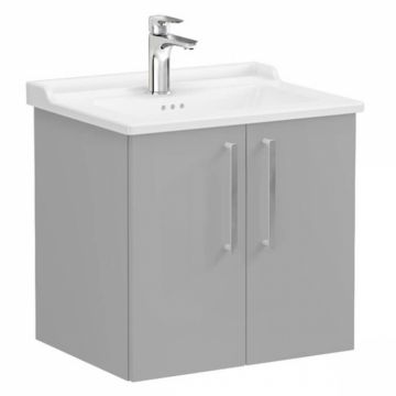 Unitate de baza lavoar baie, cu usi 60cm mat rock grey, cu classical lavoar   chiuveta baie   68142