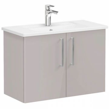 Unitate de baza lavoar baie, cu usi 80cm, compact, inalt gloss sahara beige, cu angular lavoar   chiuveta baie   66404
