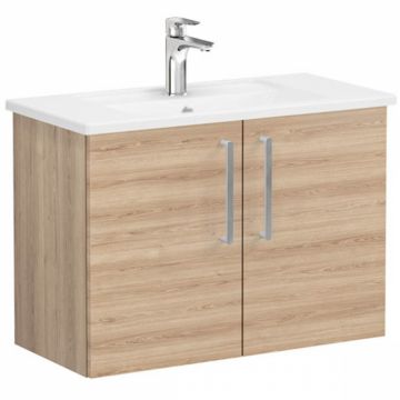 Unitate de baza lavoar baie, cu usi 80cm, compact, natural oak, cu angular lavoar   chiuveta baie   66398