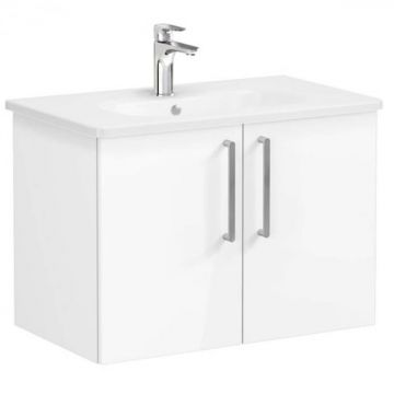 Unitate de baza lavoar baie, cu usi 80cm, inalt gloss alb, cu rounded lavoar   chiuveta baie   66391