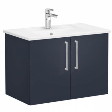 Unitate de baza lavoar baie, cu usi 80cm, mat dark albastru, cu angular lavoar   chiuveta baie   68150