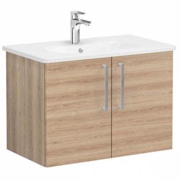 Unitate de baza lavoar baie, cu usi 80cm, natural oak, cu rounded lavoar   chiuveta baie   66387