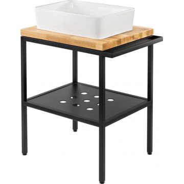 Consola sustinere cu blat stejar si lavoar inclus, 600x500x140 mm, Deante, Hiacynt